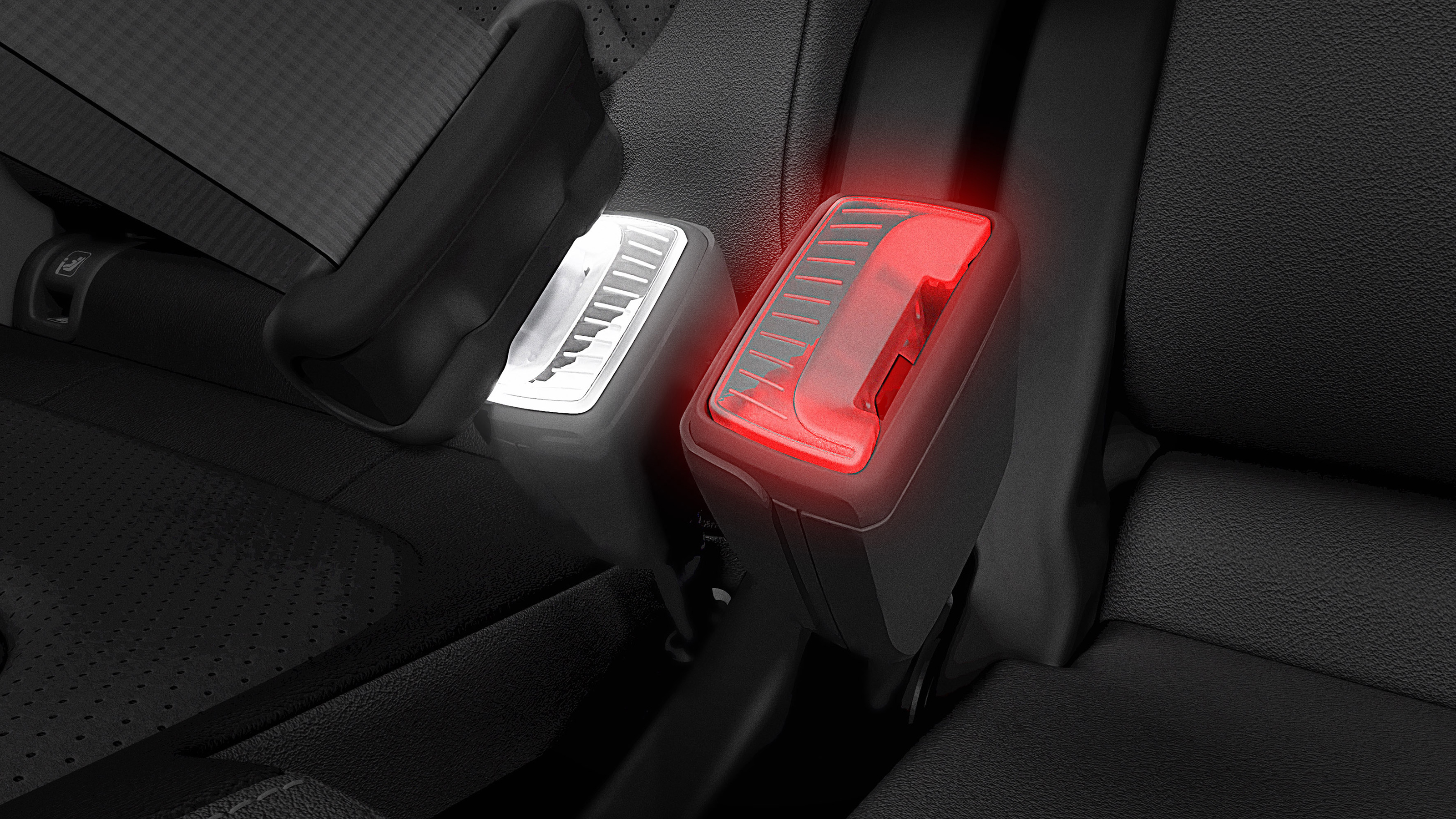 Skoda patents the world's first light-up seat belt buckle 